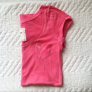 Abercrombie Basic Pink Pocket Tee
